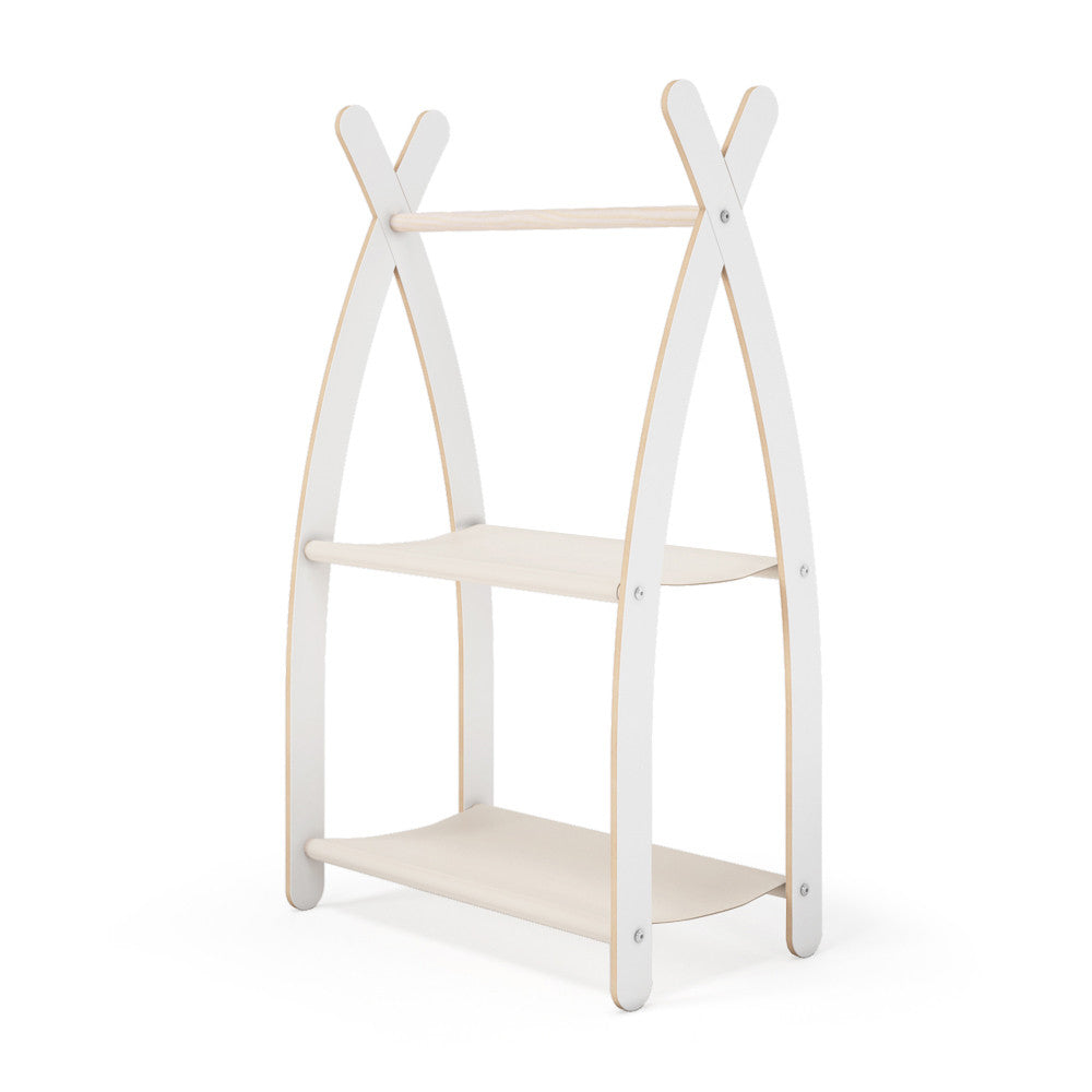 MAMOI® Armadio per Bambini in Legno 95x106x32cm / 53x95x32cm | Appendiabiti bambini da terra | Porta abiti | Guarderoba bambini per la cameretta | Armadio montessori | 100% ECO | Prodotto nell'UE