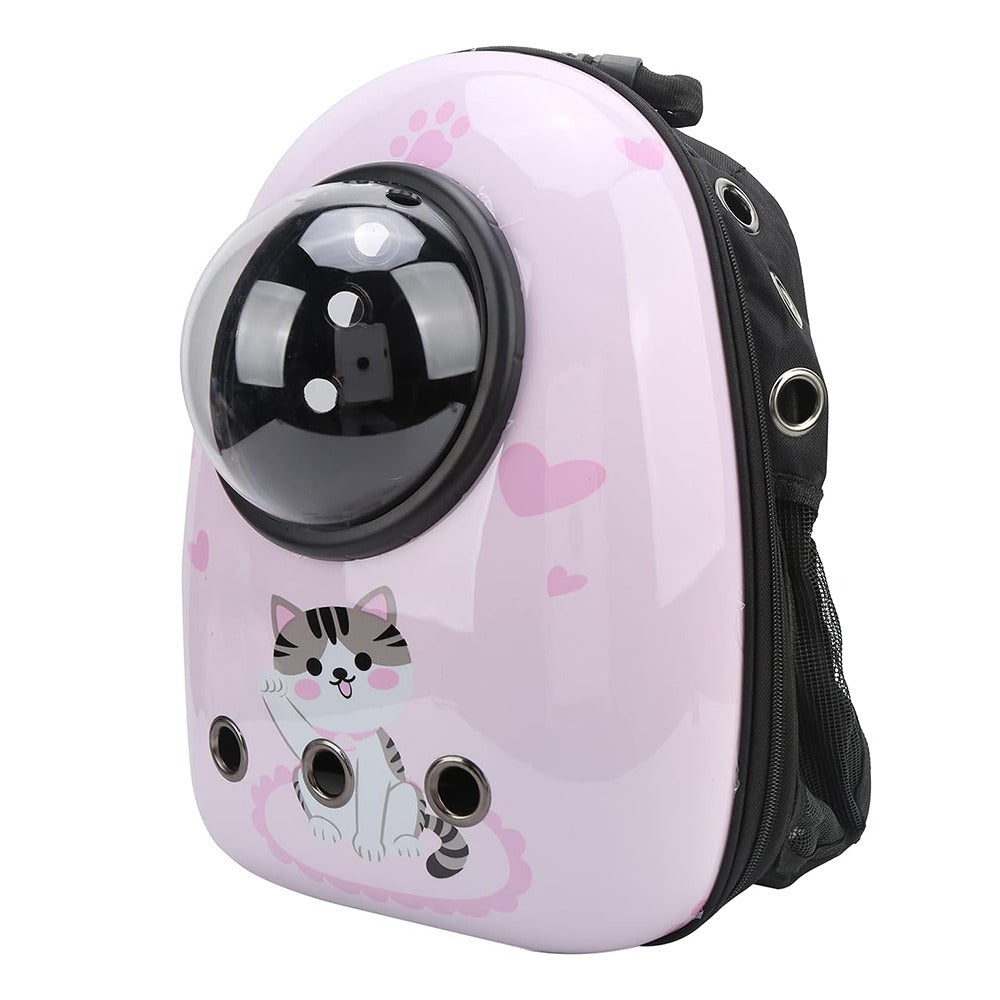 Haustier Transportrucksack-Rosa mit Katzenmotiv