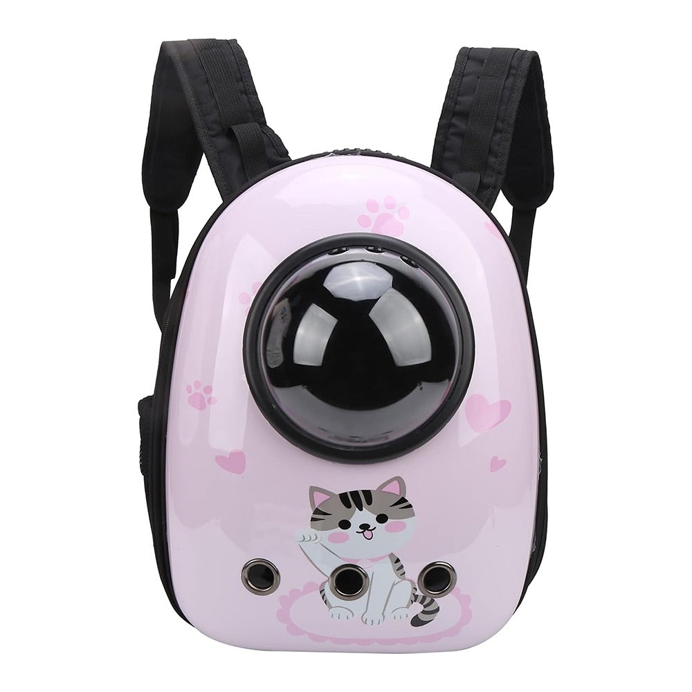 Haustier Transportrucksack-Rosa mit Katzenmotiv