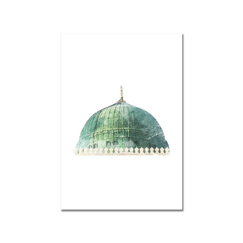 Poster  Al Aqsa Mosche Kaaba · Wandbilder Wohnzimmer & Schlafzimmer · Deko Print Bilder · ohne Rahmen
