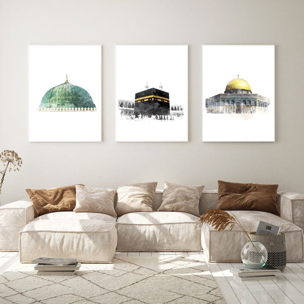 Poster  Al Aqsa Mosche Kaaba · Wandbilder Wohnzimmer & Schlafzimmer · Deko Print Bilder · ohne Rahmen