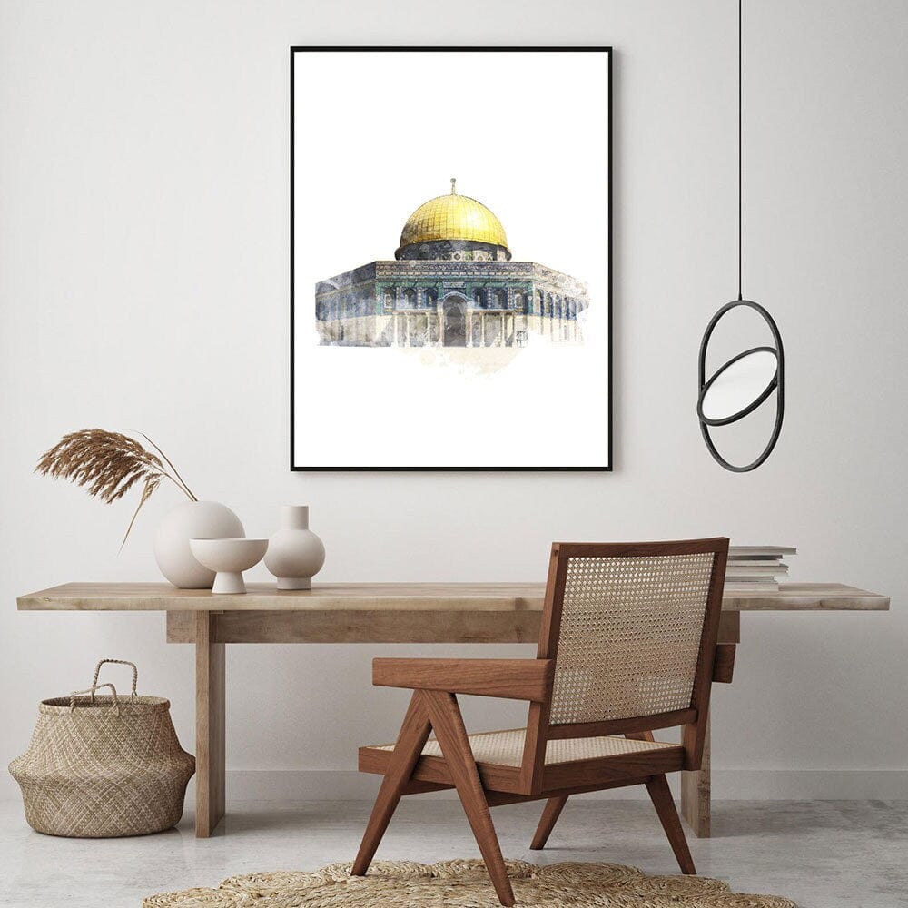 Poster  Al Aqsa Mosche Kaaba · Wandbilder Wohnzimmer & Schlafzimmer · Deko Print Bilder · ohne Rahmen